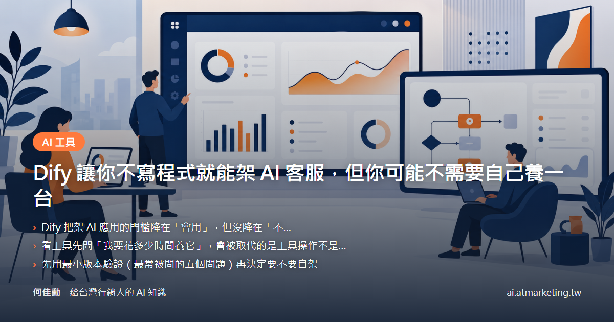 Dify 讓你不寫程式就能架 AI 客服，但你可能不需要自己養一台