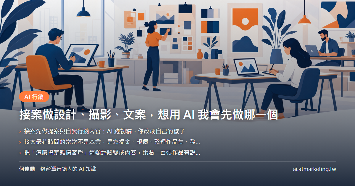 接案做設計、攝影、文案，用AI我會用哪個?