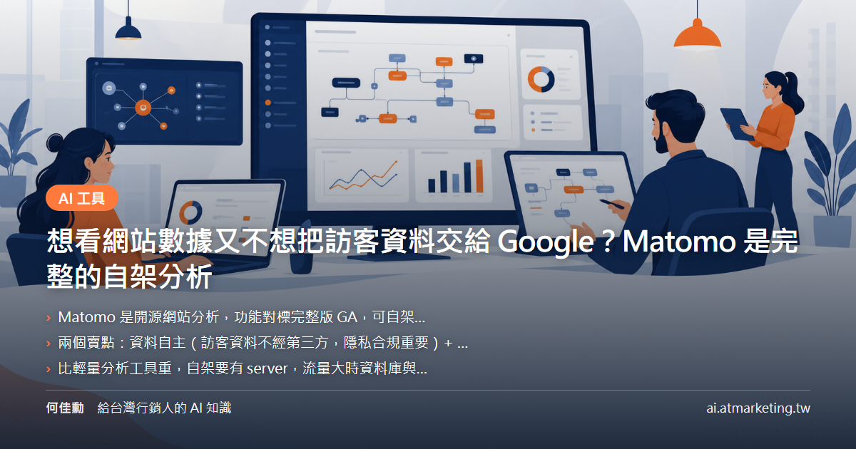 想看網站數據又不想把訪客資料交給 Google？Matomo 是完整的自架分析