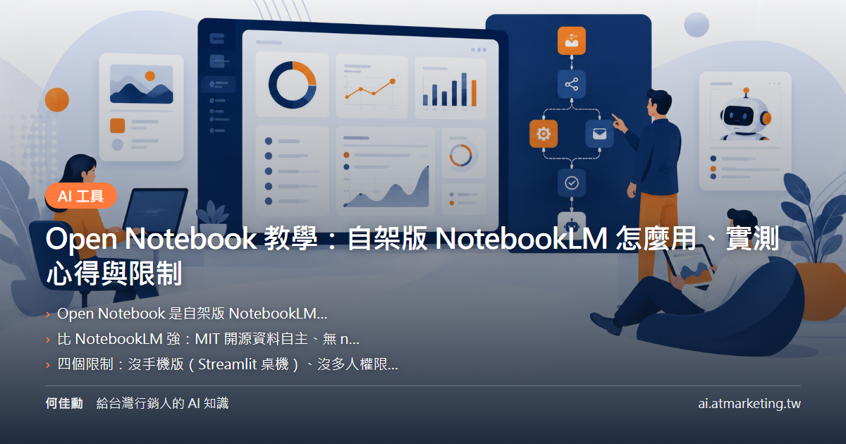 Open Notebook 教學：自架版 NotebookLM 怎麼用、實測心得與限制