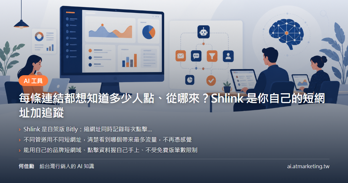 每條連結都想知道多少人點、從哪來？Shlink 是你自己的短網址加追蹤